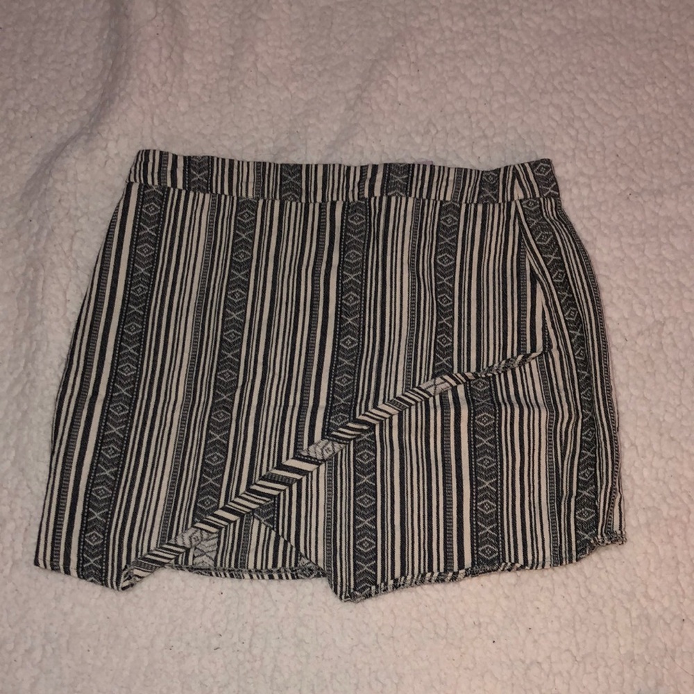 Black and White Striped Skirt